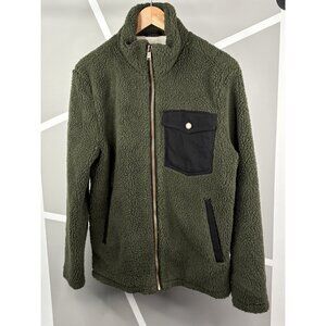 Pendleton Rock River Sherpa Full Zip Jacket Men’s S Green Outdoor Hiking